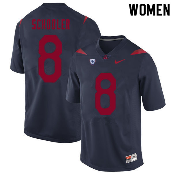 Women #8 Brenden Schooler Arizona Wildcats College Football Jerseys Sale-Navy